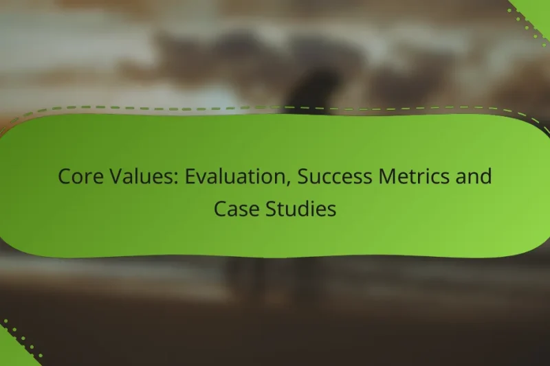Core Values: Evaluation, Success Metrics and Case Studies