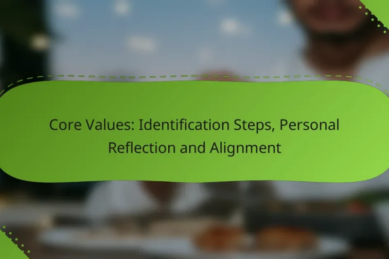 Core Values: Identification Steps, Personal Reflection and Alignment