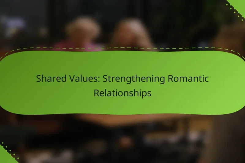 Shared Values: Strengthening Romantic Relationships