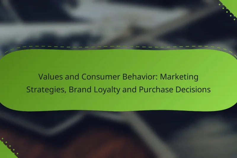 Values and Consumer Behavior: Marketing Strategies, Brand Loyalty and Purchase Decisions