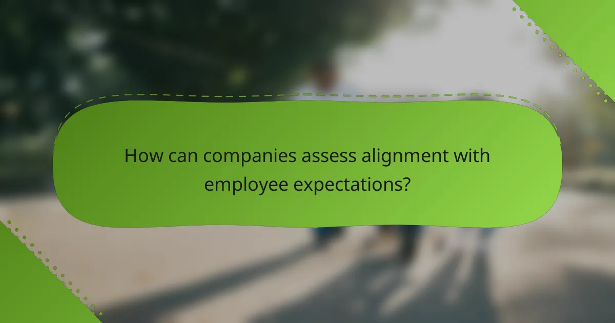How can companies assess alignment with employee expectations?